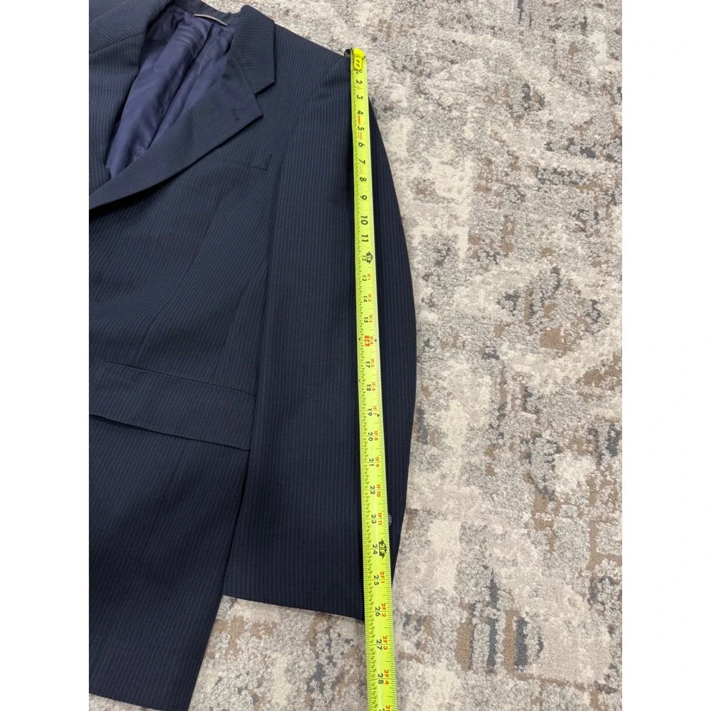 Christian Dior Monsieur Navy Blue Pinstripe Wool Blazer Sport Coat 2 Button 42R